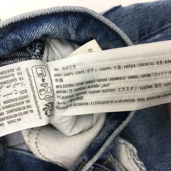 Abercrombie & Fitch Jeans The 90's Straight Leg Criss Cross Front High Rise 26 - Picture 8 of 9